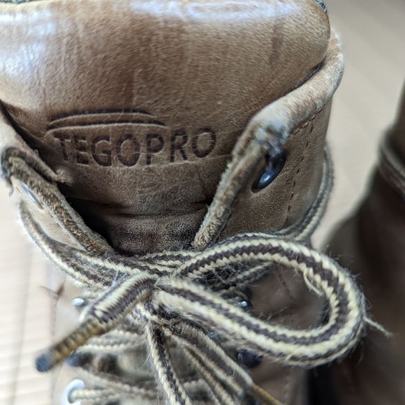 Tegopro Waterproof Brown leather steel toe Waterproof Hiker Work Boots Mens sz 9 - Picture 8 of 11